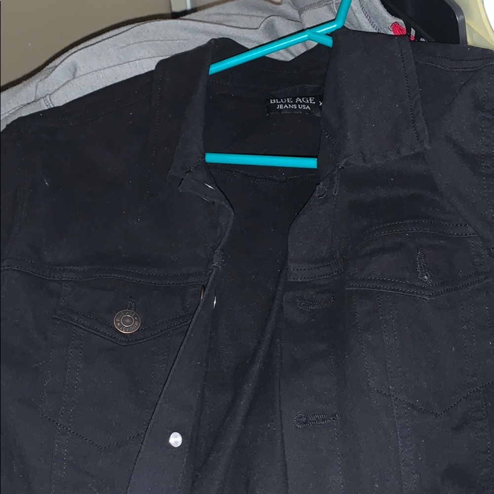 black jean jacket